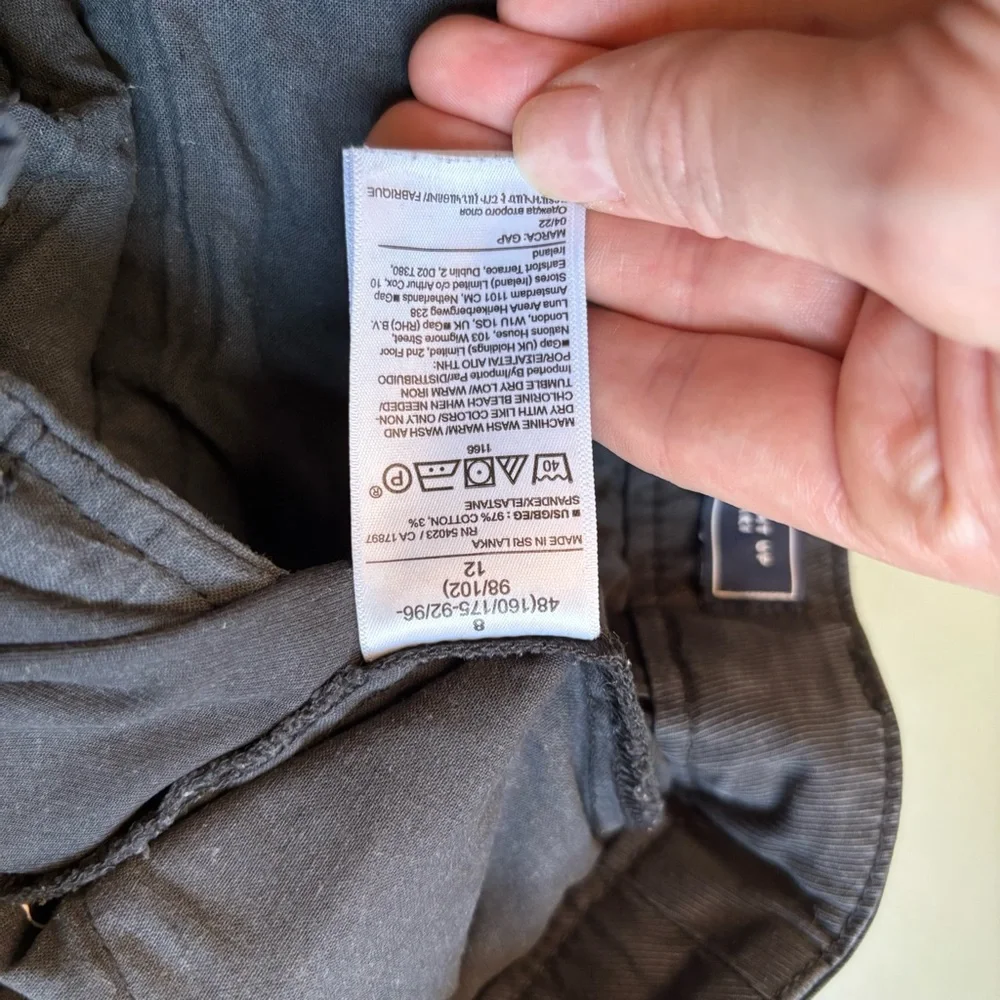 GAP Women's Mid Rise, Straight Up Khaki, Grey Chinos, Size 8 - Picture 12 of 12